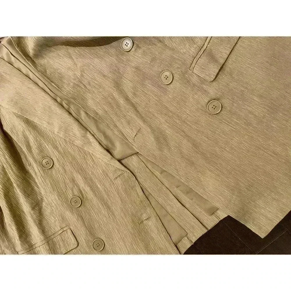 Forever 21 Plus Women Blazer Sz 3X Gold Tan Jacket Long Coat 3xl NWT Premium - Picture 5 of 5